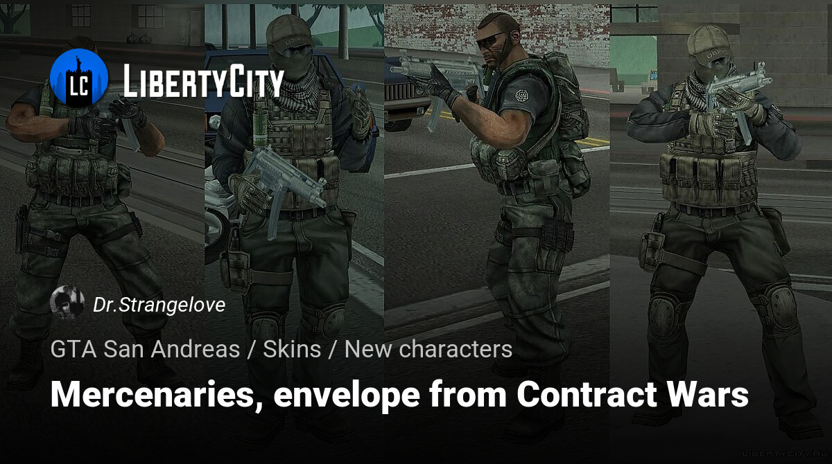Download Mercenaries, envelope from Contract Wars for GTA San Andreas